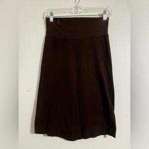 American apparel 80s inspired brown pencil stretch skirt / size large